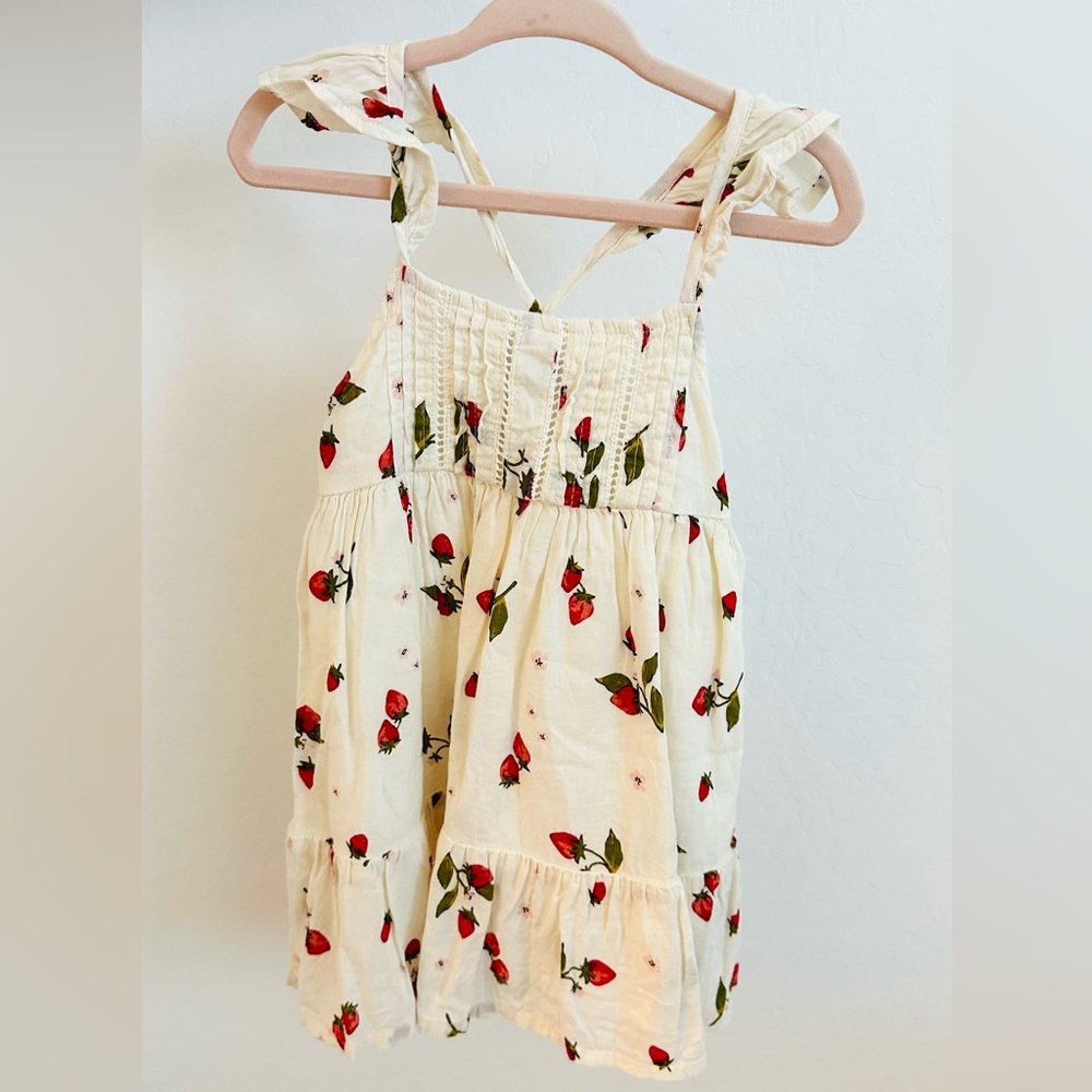 Old Navy Ruffled Strawberry Print Swing Dress